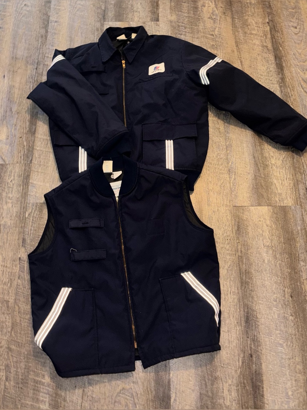 Vintage United Airlines UNITOG Jacket And Vest Medium